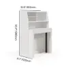 Picture of Farmhouse 180 cm Extendable Rectangular White Dining Table with Sideboard, Seats 4-5