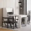 Picture of Farmhouse 180 cm Extendable Rectangular White Dining Table with Sideboard, Seats 4-5