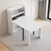 Picture of Farmhouse 180 cm Extendable Rectangular White Dining Table with Sideboard, Seats 4-5