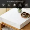 185 cm-235 cm Extendable White&Natural Kitchen Island with Storage Kitchen Cabinet