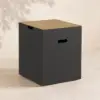 Tevara Outdoor 40 cm Gas Tank Cover Table in Grey
