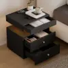 Krila Floating 3-Drawer LED Smart Bedside Table with Light – Rectangle – Nightstand – AUD-H1389