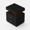 Krila Floating 3-Drawer LED Smart Bedside Table with Light – Rectangle – Nightstand – AUD-H1389