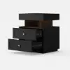 Krila Floating 3-Drawer LED Smart Bedside Table with Light – Rectangle – Nightstand – AUD-H1389