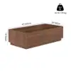 Fero Mid-Century 120 cm Walnut Rectangular Coffee Table with 4 Drawers
