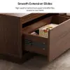 Fero Mid-Century 120 cm Walnut Rectangular Coffee Table with 4 Drawers