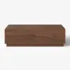 Fero Mid-Century 120 cm Walnut Rectangular Coffee Table with 4 Drawers