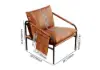Modern Faux Leather Lounge Accent Chair with Metal Frame, Set of 2