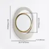 Modern White & Gold Abstract Geometry Wall Mirror Decor Living Room Bedroom
