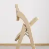 Japandi Dining Chairs Solid Wood Folding Rattan Side Chair Dining Room Chairs 8-Pieces