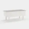 Modern White Lift Top Coffee Table Extendable with Storage