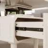Modern White Lift Top Coffee Table Extendable with Storage