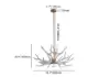 9-Light Resin Deer Horn Antler Ceiling Chandelier Lighting in Gold