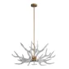 9-Light Resin Deer Horn Antler Ceiling Chandelier Lighting in Gold