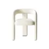 Modern Off White Boucle Dining Chair with Curved Back & Upholstered Legs, 8 Pieces