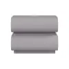 Picture of Humply Grey Faux Leather 2-Drawer Nightstand with Charging Station, Set of 2