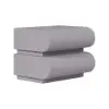 Picture of Humply Grey Faux Leather 2-Drawer Nightstand with Charging Station, Set of 2