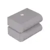 Picture of Humply Grey Faux Leather 2-Drawer Nightstand with Charging Station, Set of 2