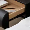 Humply Leather Floating Smart Nightstand with Drawer Set of 2 – MDF
