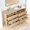 1200 mm Modern 6-Drawer Wood Dresser with Shelves
