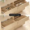 1200 mm Modern 6-Drawer Wood Dresser with Shelves