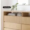 1200 mm Modern 6-Drawer Wood Dresser with Shelves