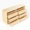 1200 mm Modern 6-Drawer Wood Dresser with Shelves