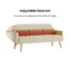 183 cm 2-Seater Cotton & Linen Pull-out Sofa Sofa with Rotating Tray