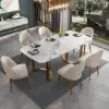 Modern Sand Cotton and Linen Dining Chair with Wooden Legs, 2 Pieces