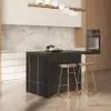 Modern 127 cm Wood Kitchen Island with Drawers & Cabinets, Black