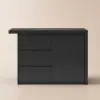 Modern 127 cm Wood Kitchen Island with Drawers & Cabinets, Black