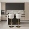 Modern 127 cm Wood Kitchen Island with Storage, White & Black