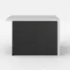 Modern 127 cm Wood Kitchen Island with Storage, White & Black