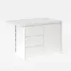 Modern 127 cm Wood Kitchen Isle with Drawers & Cabinets, White