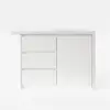 Modern 127 cm Wood Kitchen Isle with Drawers & Cabinets, White