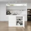Modern 127 cm Wood Kitchen Isle with Drawers & Cabinets, White