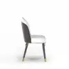 Modern Warm White PU Leather Upholstered Dining Chair, 4 Pieces