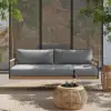 Ropipe Outdoor Aluminum & Rope Weave 2-Seater Swing Sofa in Dark Gray