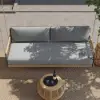 Ropipe Outdoor Aluminum & Rope Weave 2-Seater Swing Sofa in Dark Gray