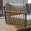 Ropipe Outdoor Aluminum & Rope Weave 2-Seater Swing Sofa in Dark Gray
