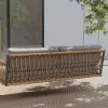 Ropipe Outdoor Aluminum & Rope Weave 2-Seater Swing Sofa in Dark Gray