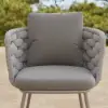 9 Pieces 2134 mm Outdoor Sintered Stone Top Dining Table Set with Rope Woven Armchairs