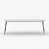 9 Pieces 2134 mm Outdoor Sintered Stone Top Dining Table Set with Rope Woven Armchairs