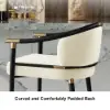 Cranis Series Modern Velvet Bar Stools with Upholstery Beige 4-Pieces