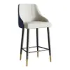 Diamic Blue PU Leather Counter Stool with Upholstered, 6 Pieces