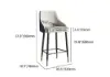 Diamic Blue PU Leather Counter Stool with Upholstered, 2 Pieces