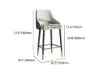 Diamic Grey PU Leather Counter Stool with Upholstered, 8 Pieces