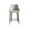Diamic Grey PU Leather Counter Stool with Upholstered, 2 Pieces