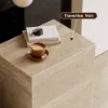 Sintered Stone 2-Drawer Bedside Table – Travertine Nightstand