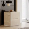 Sintered Stone 2-Drawer Nightstand, 2er Set